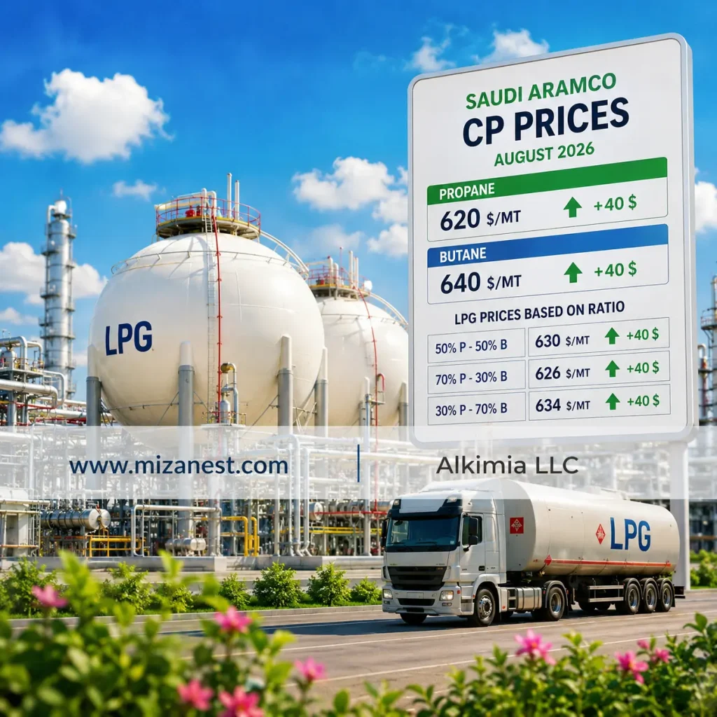 📣 Announcement of Saudi Aramco LPG CP Prices for August 2026