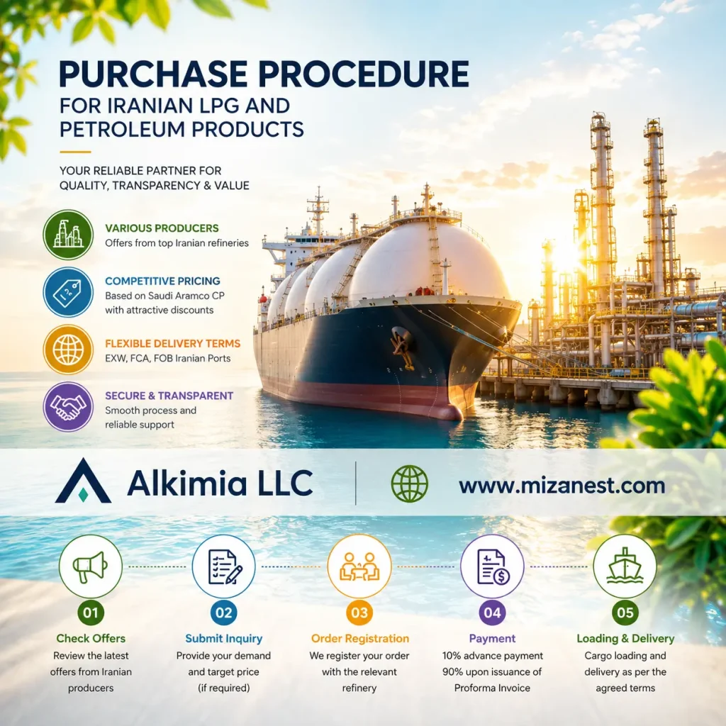 راهنمای خرید گاز مایع (LPG) و سایر مشتقات نفتی ایران